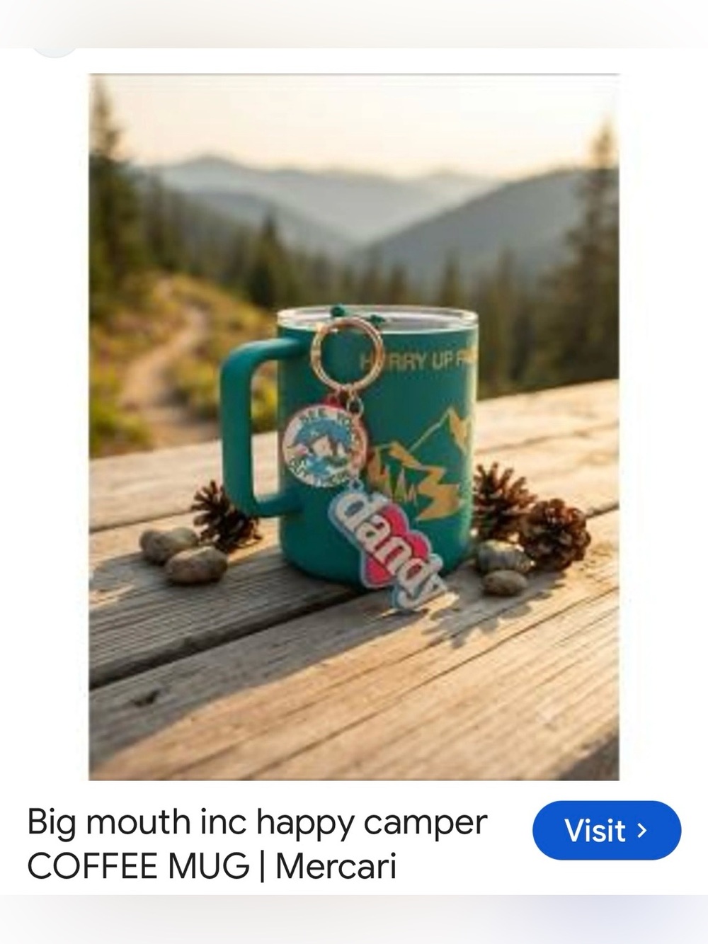 #3111**Happy Camper Teal Coffee Mug